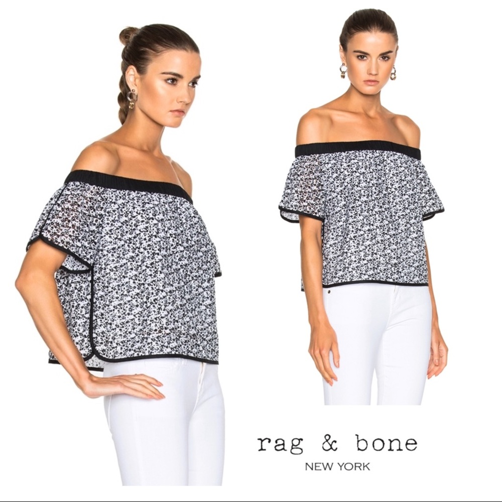 NEW Rag & Bone Flavia Floral Off Shoulder …
